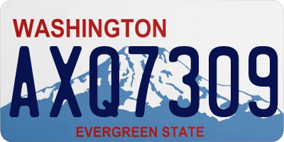 WA license plate AXQ7309