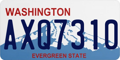 WA license plate AXQ7310