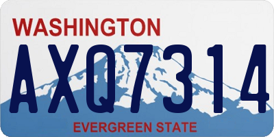 WA license plate AXQ7314