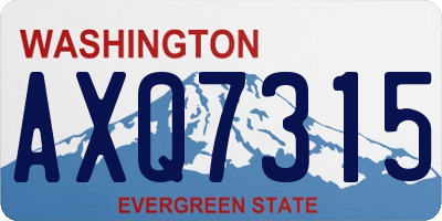 WA license plate AXQ7315
