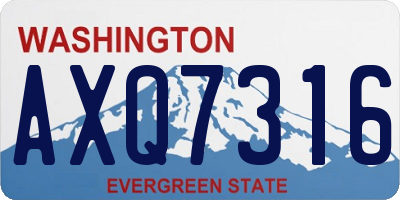 WA license plate AXQ7316