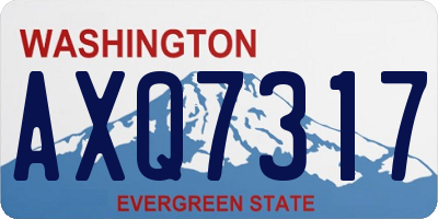 WA license plate AXQ7317