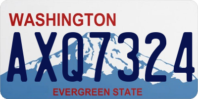 WA license plate AXQ7324