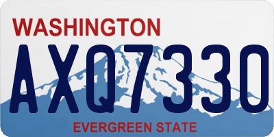 WA license plate AXQ7330