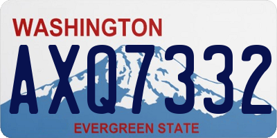 WA license plate AXQ7332