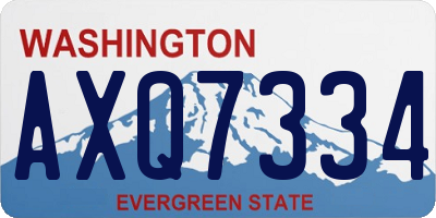 WA license plate AXQ7334