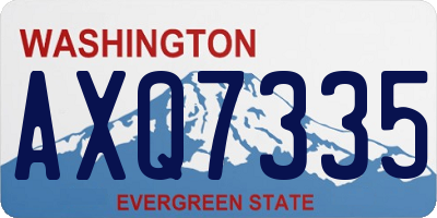WA license plate AXQ7335