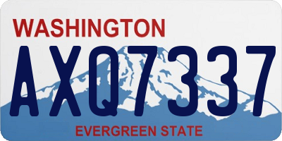 WA license plate AXQ7337