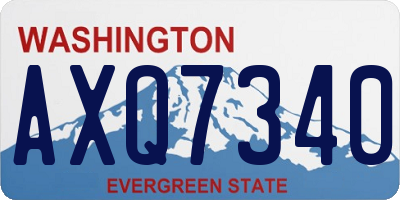 WA license plate AXQ7340