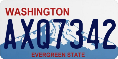 WA license plate AXQ7342