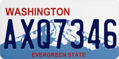 WA license plate AXQ7346