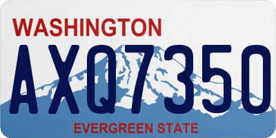 WA license plate AXQ7350