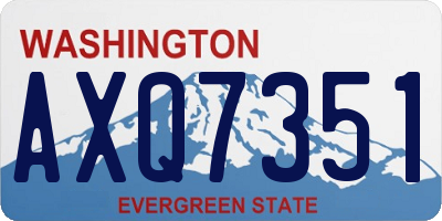 WA license plate AXQ7351