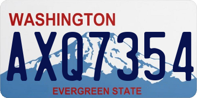 WA license plate AXQ7354