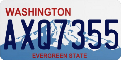 WA license plate AXQ7355