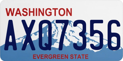 WA license plate AXQ7356