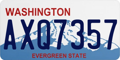 WA license plate AXQ7357