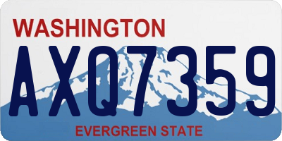 WA license plate AXQ7359