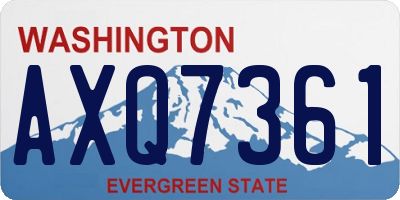 WA license plate AXQ7361