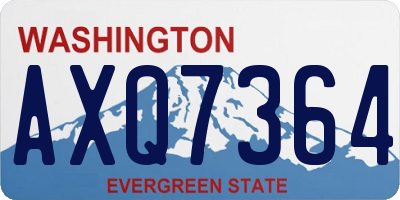 WA license plate AXQ7364