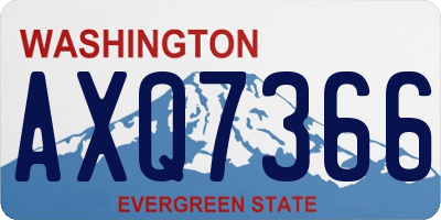 WA license plate AXQ7366