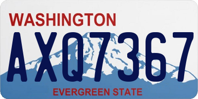 WA license plate AXQ7367