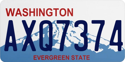 WA license plate AXQ7374