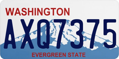 WA license plate AXQ7375