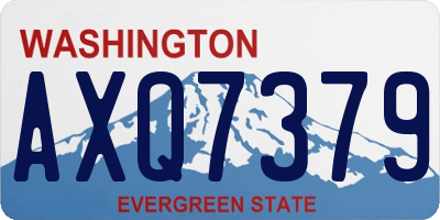 WA license plate AXQ7379