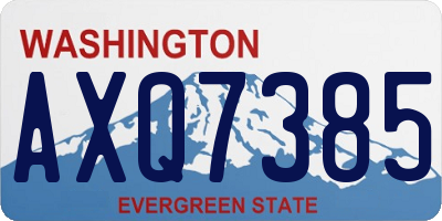 WA license plate AXQ7385
