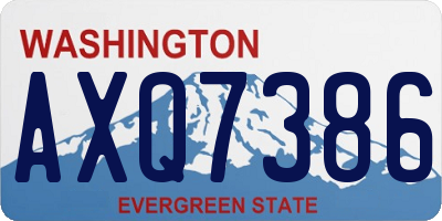 WA license plate AXQ7386