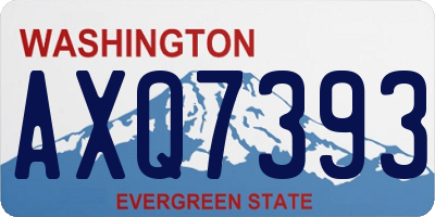 WA license plate AXQ7393