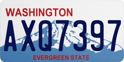 WA license plate AXQ7397