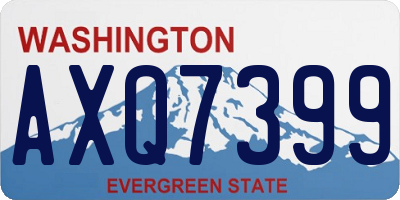 WA license plate AXQ7399