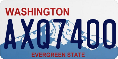 WA license plate AXQ7400