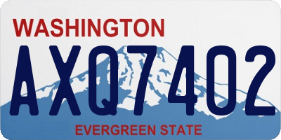 WA license plate AXQ7402