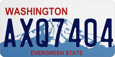 WA license plate AXQ7404