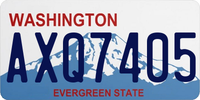 WA license plate AXQ7405