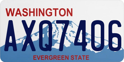 WA license plate AXQ7406