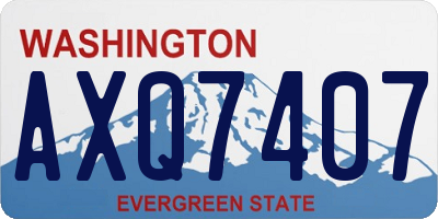 WA license plate AXQ7407