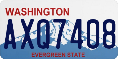 WA license plate AXQ7408