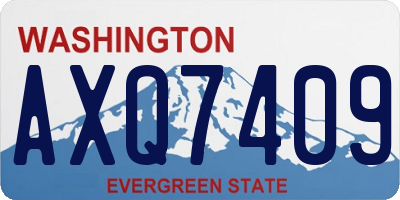 WA license plate AXQ7409
