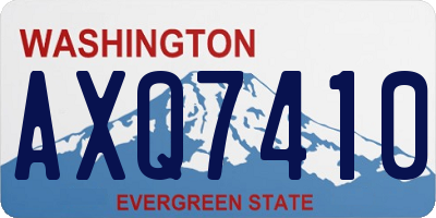 WA license plate AXQ7410