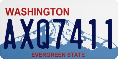 WA license plate AXQ7411