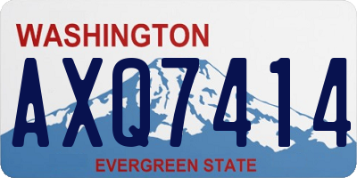 WA license plate AXQ7414