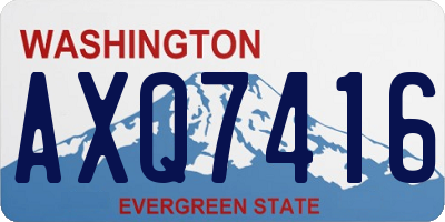 WA license plate AXQ7416