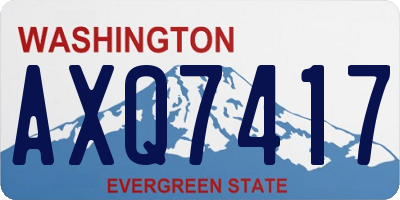 WA license plate AXQ7417