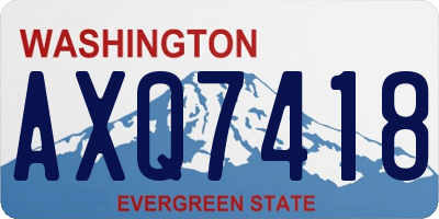 WA license plate AXQ7418