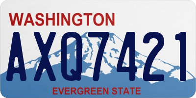 WA license plate AXQ7421