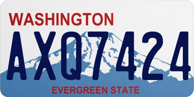 WA license plate AXQ7424